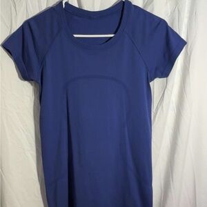 Women's Blue Short Sleeve Top